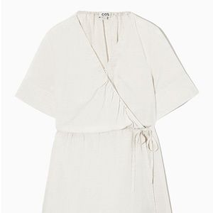 COS Mini Linen-blend Wrap Dress